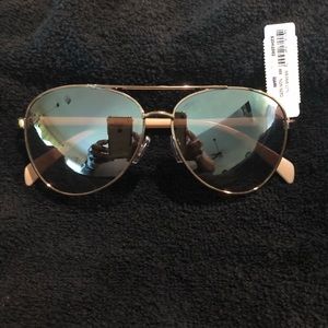 2/$14 New York & Co Aviator mirror lens rose gold metal frame sunglasses